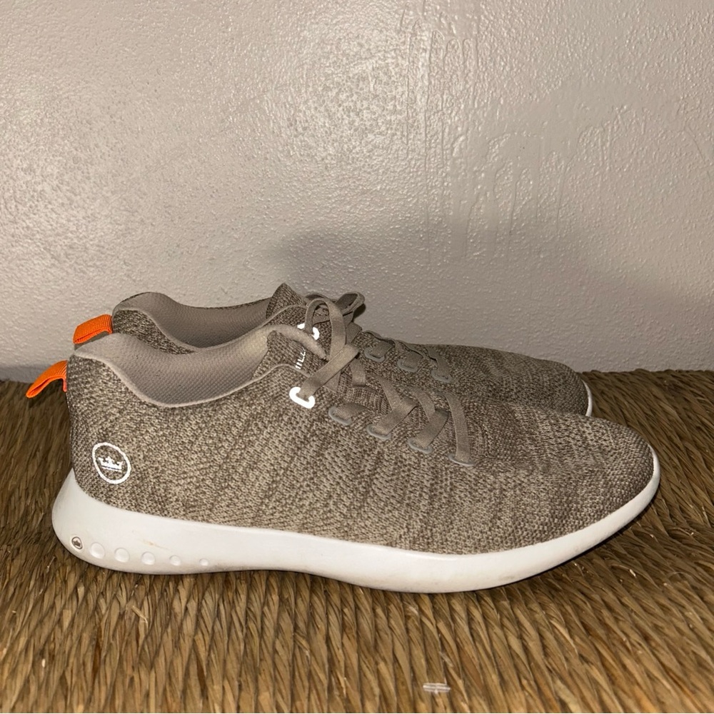 Peter Millar Gray Sneakers with Orange Accents